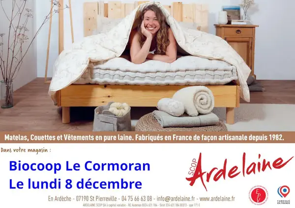 Venue d'Ardélaine chez Biocoop Le Cormoran !