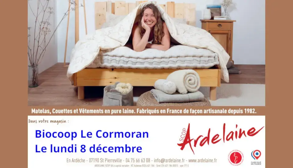 Venue d'Ardélaine chez Biocoop Le Cormoran !